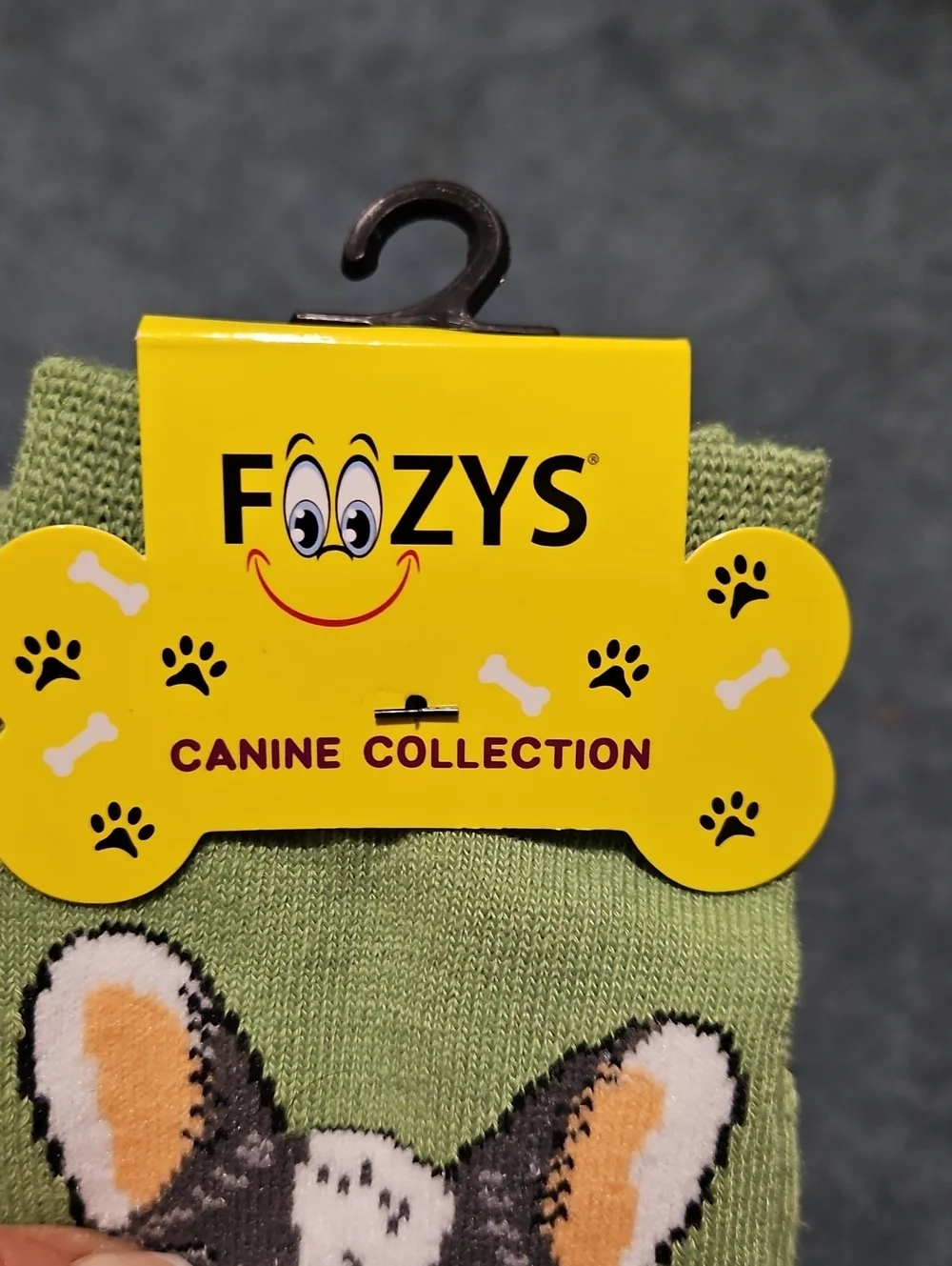 Fuzzy's Green French Bulldog Dog Socks